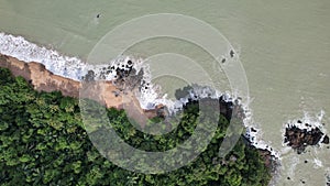 The Telok Teluk Melano Coastline and Serabang Beach at the most southern tip of the Tanjung Datu part of Sarawak