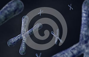 telomere illustration on a dark background