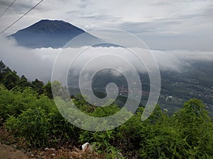telomoyo mountain in central java