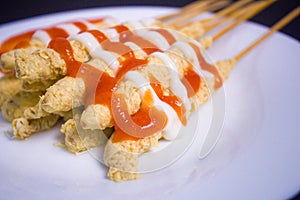 Telur gulung, street food from Indonesia