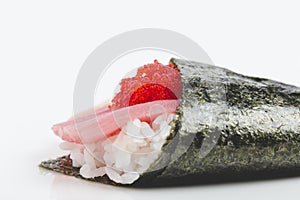 Temaki with fresh tuna and red caviar