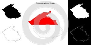 Temanggung outline map photo