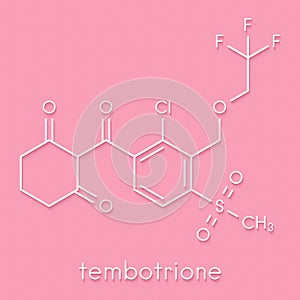 Tembotrione herbicide molecule. Skeletal formula