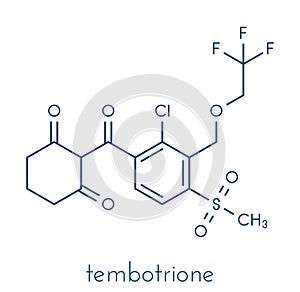 Tembotrione herbicide molecule. Skeletal formula