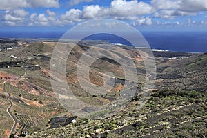 The Temisa Valley at Lannzarote Island, Canary Islands, Spain