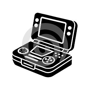 video game console icon silhouette vector illustration