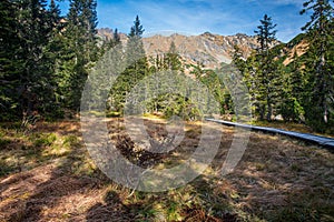 Temne Smreciny in autumn High Tatras mountains in Slovakia