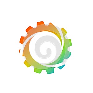 Industrial Gear Wheel logo icon.