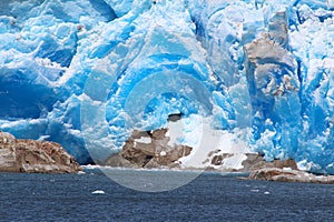 Tempano Glacier within Bernardo O`Higgins National Park in Chile photo