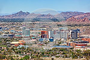 Tempe, Arizona skyline growing up