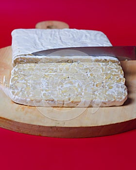 Tempe isolated on plain background. View from above.