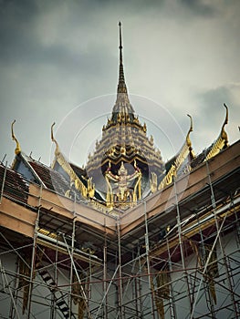 Tempel in Bangkok, Thailand, Under Construction