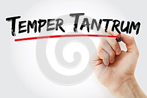 Temper Tantrum text with marker