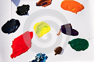 Tempera Paints Stains on Paper