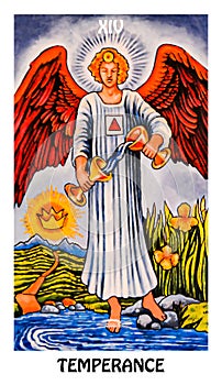 Temperance Tarot Card Major Arcana Rider Waite Smith