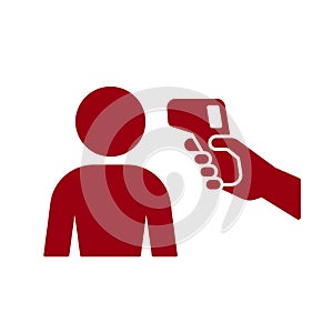 Temperature check gun simple icon