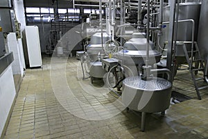 Temperature controlled pressure tanks in factory