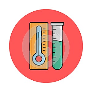 Temperature flask Isolated Vector icon that can be easily modified or edited photo