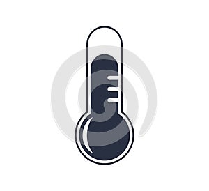 Temperature flat vector icon symbol. Chill symbol concept isolated. Medicine thermometer. Weather, hot and cold climate