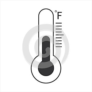 Temperature flat vector icon. . Weather, hot and cold climate for web site, mobile app design