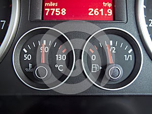 Temperature and Fuel gauge