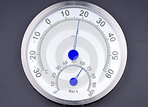 Temperature and humidity meter.