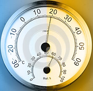 Temperature and humidity meter.