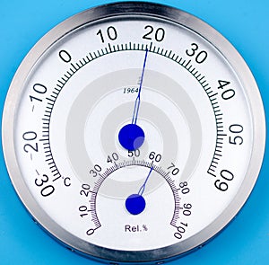 Temperature and humidity meter.