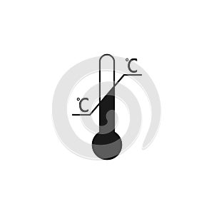 Temperature limitation symbol. Vector illustration, flat design. photo