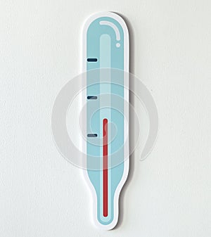 Temperature measurement thermometer icon isolated