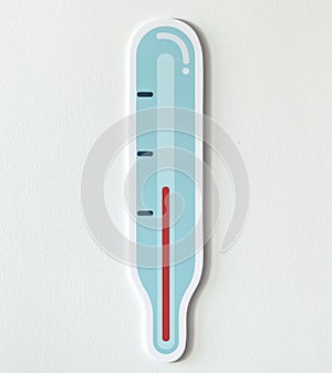 Temperature measurement thermometer icon isolated photo