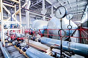 Temperature and pressure sensor near autoclave at factory photo