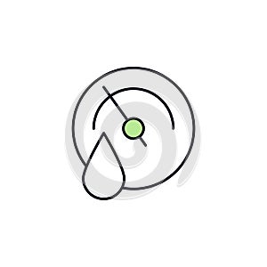 temperature in the sauna outline icon. Element of colored spa icon for mobile concept and web apps. Thin line temperature in the