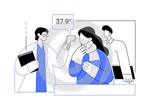 Temperature sensor isolated cartoon vector illustrations.