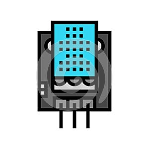 temperature sensor module color icon vector illustration