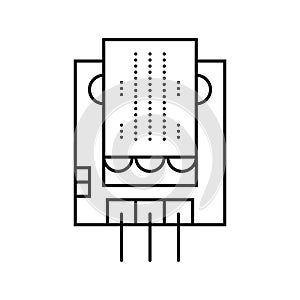 temperature sensor module line icon vector illustration