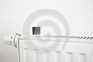 temperature sensor, thermometer on a heating radiator