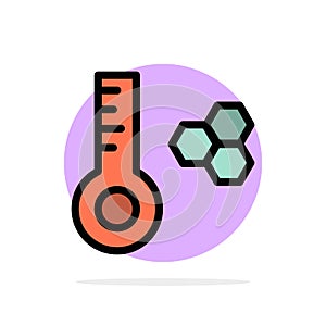 Temperature, Temperature Meter, Thermometer Abstract Circle Background Flat color Icon