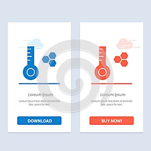 Temperature, Temperature Meter, Thermometer  Blue and Red Download and Buy Now web Widget Card Template