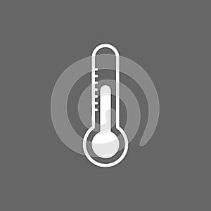 Temperature, thermometer icon, vector illustration. Flat design