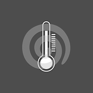 Temperature, thermometer icon, vector illustration. Flat design