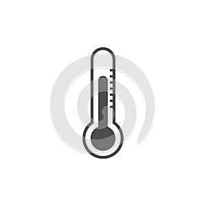 Temperature, thermometer icon, vector illustration. Flat design