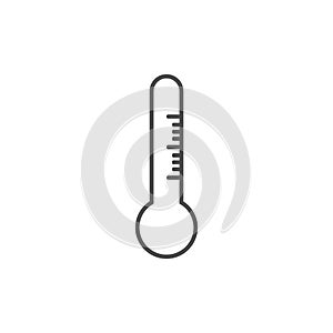 Temperature, thermometer icon, vector illustration. Flat design