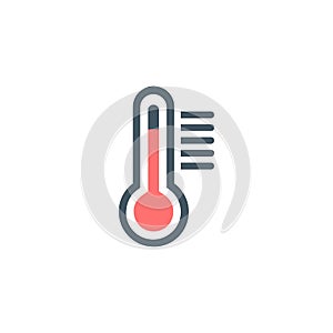 Temperature thermometr icon. Stock Vector illustration isolated on white background