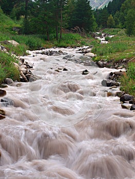 Tempestuous mountain river