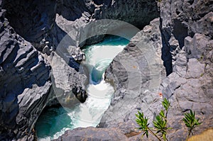 Tempestuous Waters in a Canyon of Alcantara