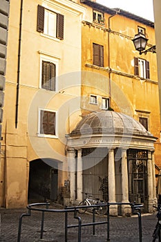Tempietto del carmelo in the old ghetto of Rome photo