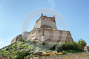 The Templar castle of Monzon. Of Arab origin 10th century Huesca Spain