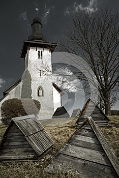 Templar church in village Martincek, Slovakia