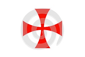 Templar cross. Patea cross red symbol of the Order of the Templar. Spiritual chivalric order founded in the Holy Land in 1119